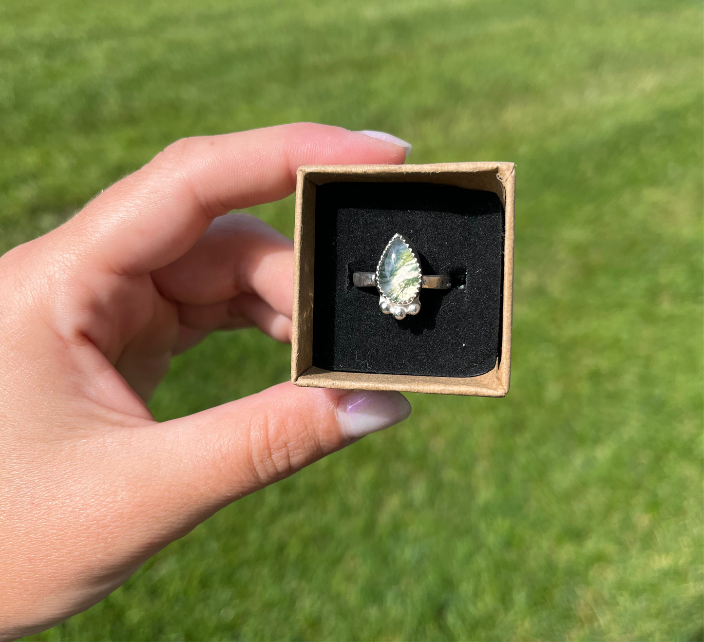 Moss Agate Ring