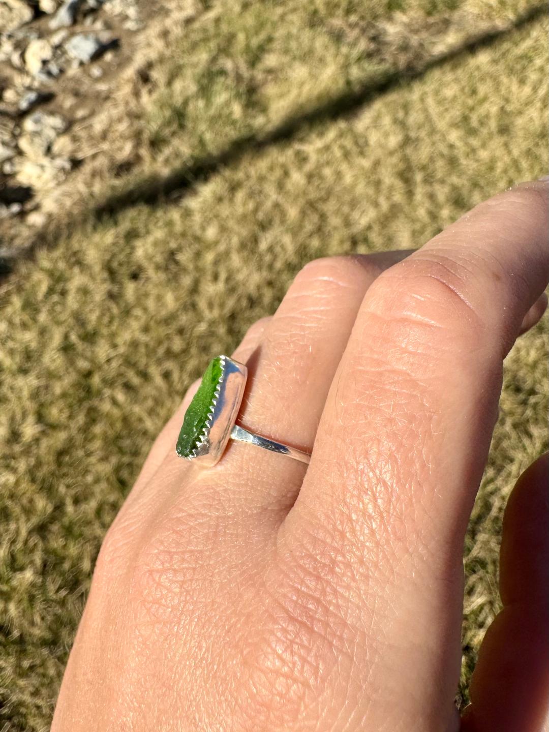 Oki Sea Glass Ring - sz. 10