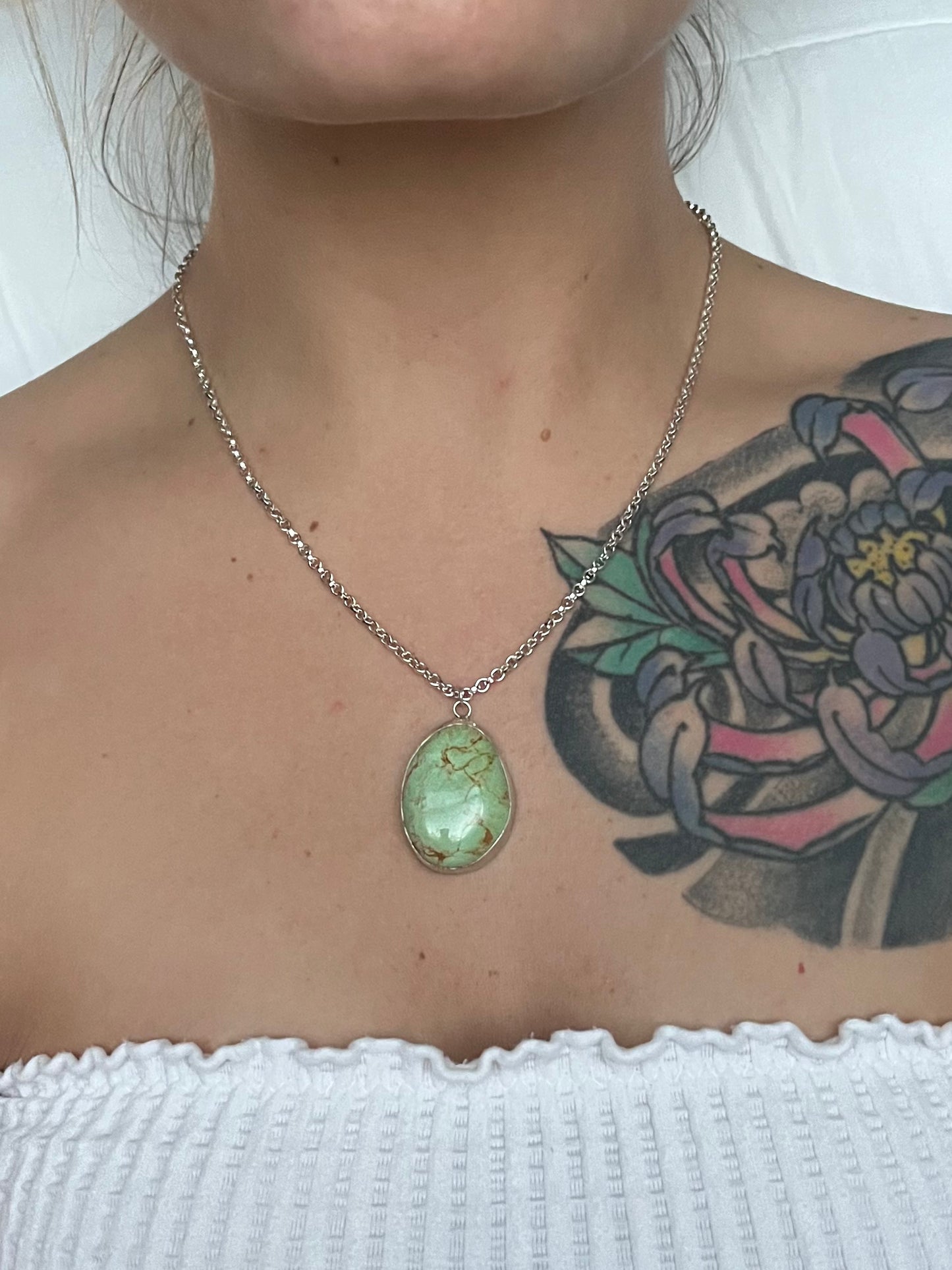 Nevada Green Turquoise Necklace