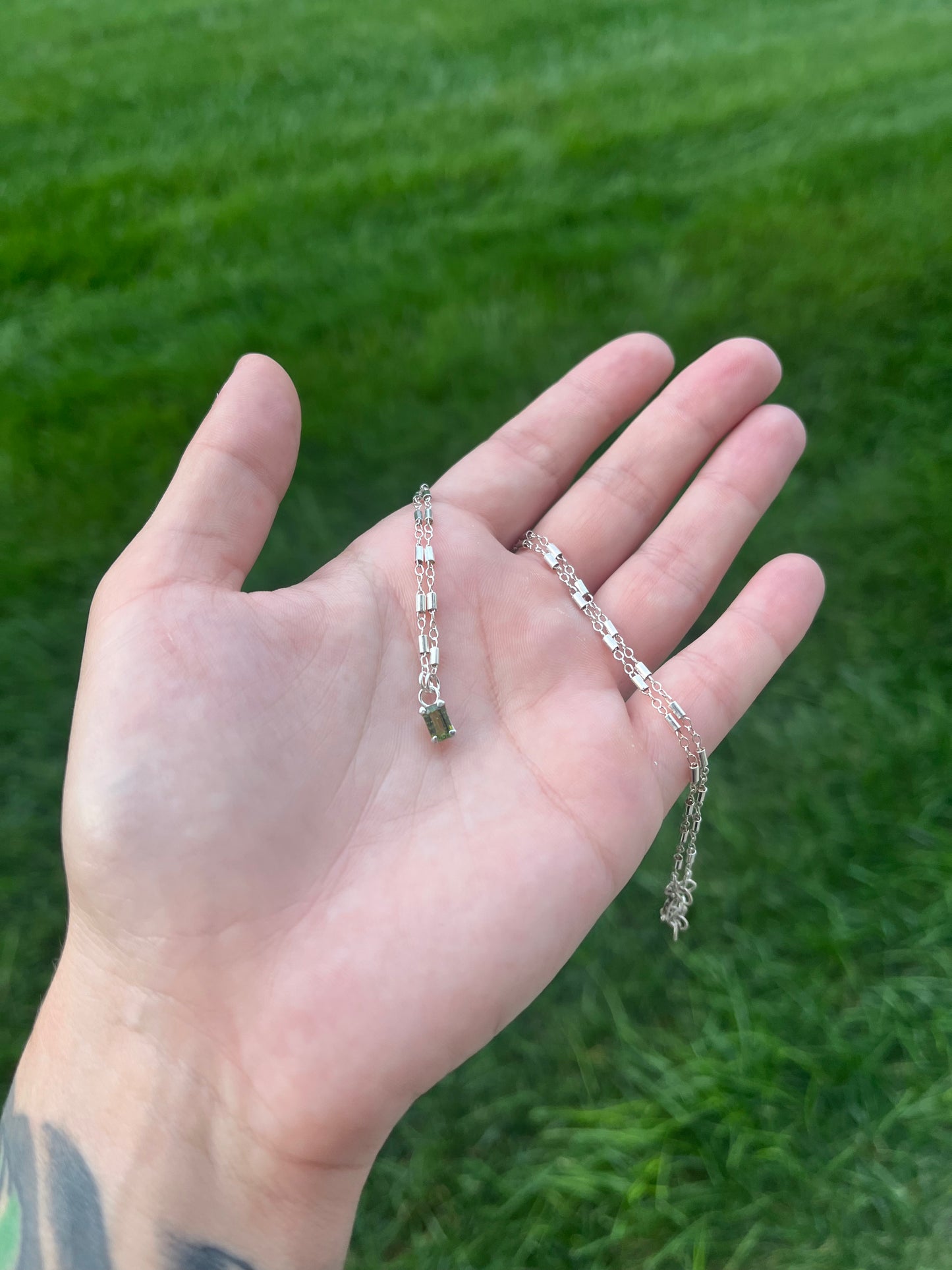 Dainty Emerald Necklace