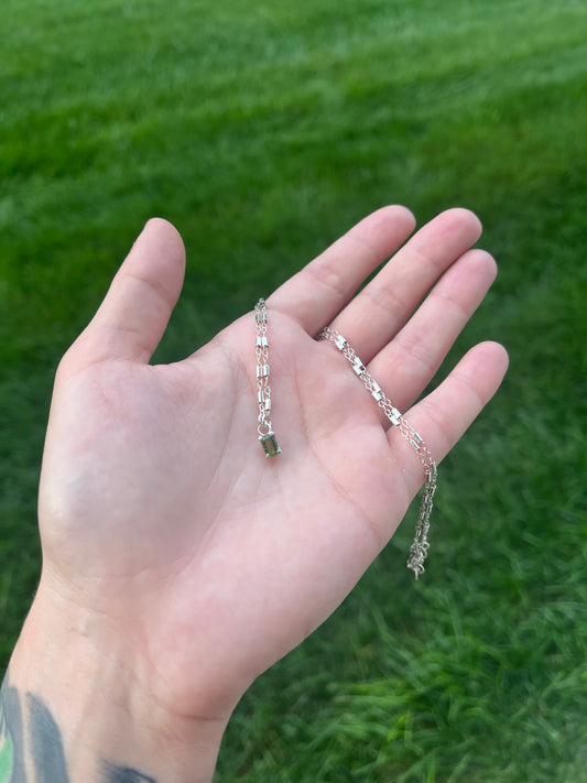 Dainty Emerald Necklace