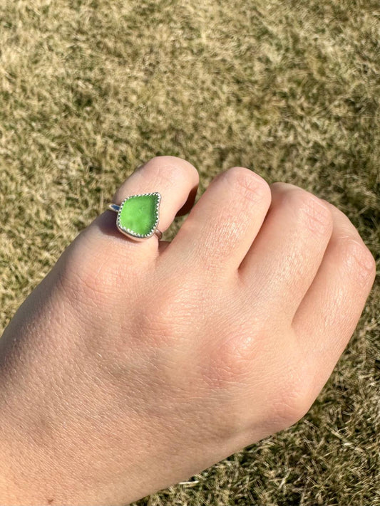 Oki Sea Glass Ring - sz. 5